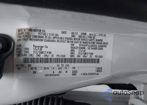 2013 Ford Focus Titanium from USA, damaged, VIN 1FADP3J20DL324655